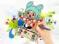Mchezo Coloring Book: Toca Boca Skateboard online