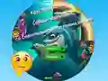 Mchezo Round Jigsaw Puzzle Collect Pictures of Funny Ocean Inhabitants online