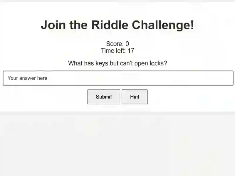Mchezo Riddle Challenge online