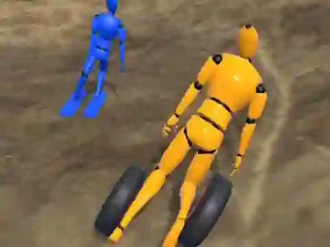 Mchezo Ragdoll Racing: Extreme Downhill online