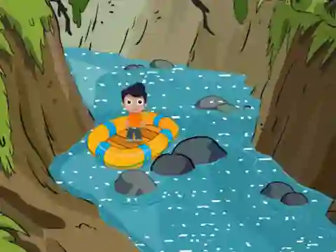 Mchezo Rescue the Cute Boy from River online