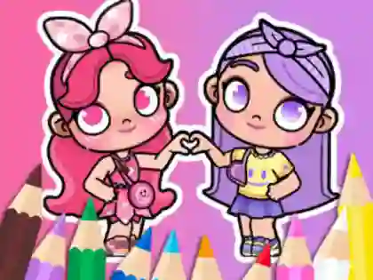Mchezo Coloring Book: BFF In Avatar World online