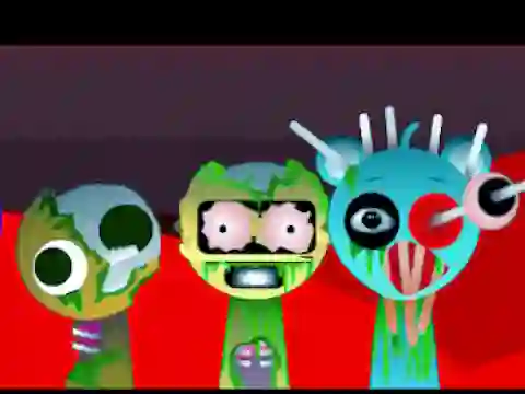Mchezo Sprunki Music Scary Beat Box online