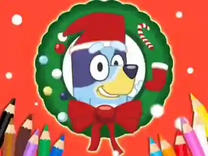 Mchezo Coloring Book: Bluey Santa Claus online