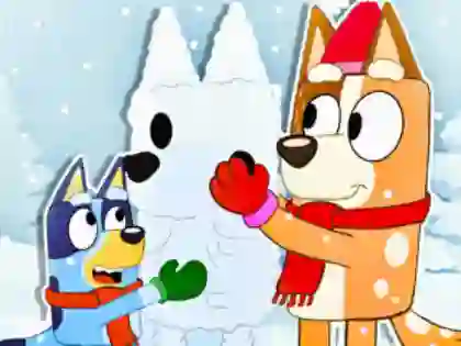 Mchezo Jigsaw Puzzle: Bluey Christmas Snowman online