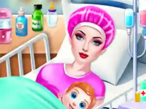 Mchezo Pregnant Mom Newborn Care online