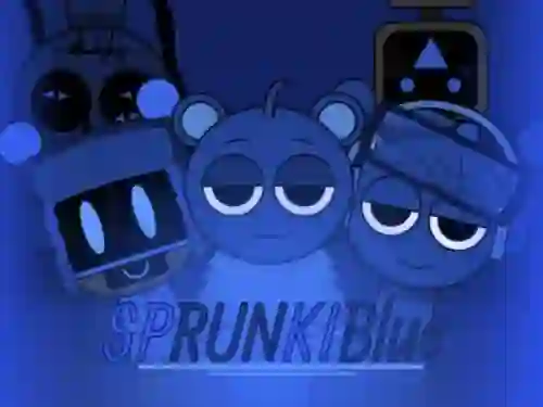 Mchezo Sprunki Blue Mod online