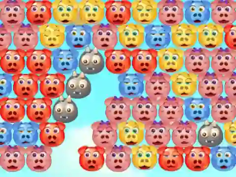 Mchezo Bubble Piggies online