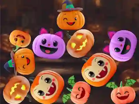 Mchezo Merge Connect Pumpkins: Halloween! online