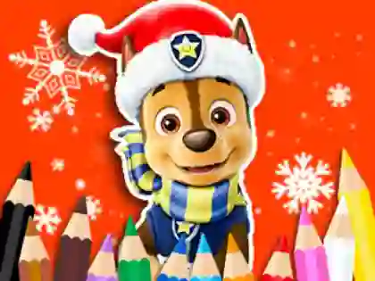 Mchezo Coloring Book: PAW Patrol Christmas online