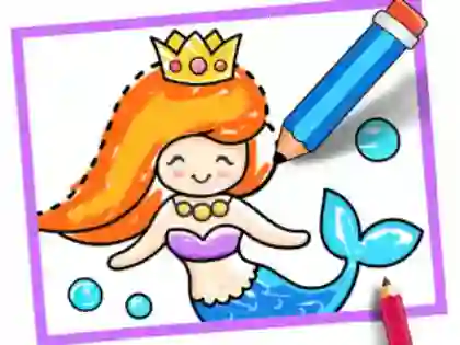 Mchezo Toddler Drawing: Mermaid online