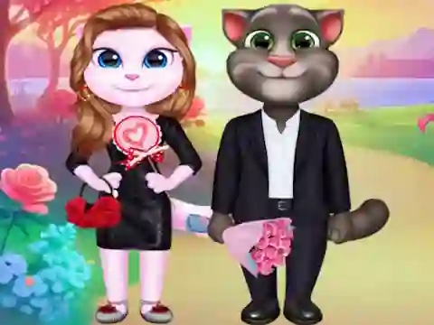 Mchezo Kitty Couple Lovely Valentine online