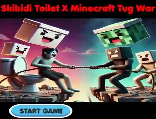 Mchezo Skibidi Toilet X Minecraft Tug War online