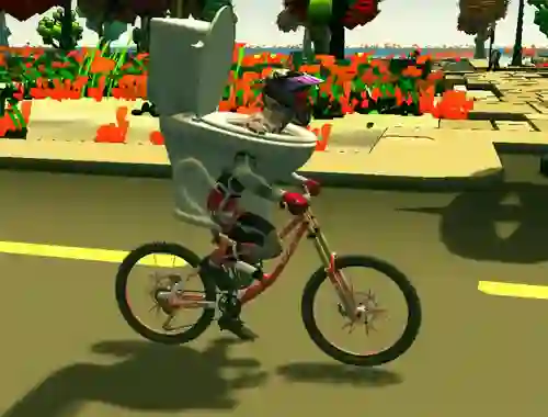 Mchezo Skibidi Toilet Bike Riding online