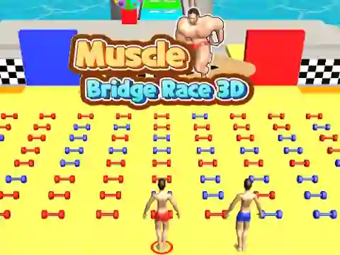 Mchezo Muscle Bridge Race 3D online