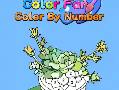 Mchezo Color Fan Color By Number online