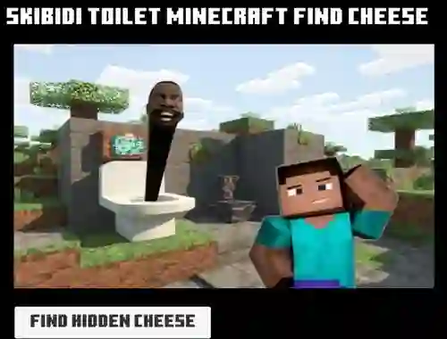 Mchezo Skibidi Toilet Minecraft Find Cheese online