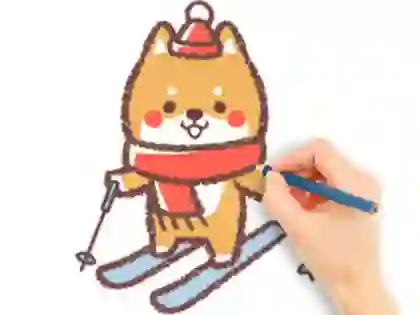 Mchezo Coloring Book: Skiing Puppy online