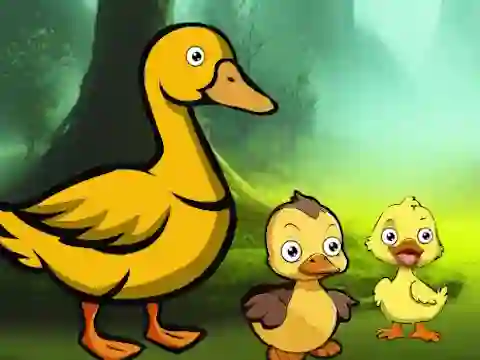 Mchezo Duck Family Reach Pond online