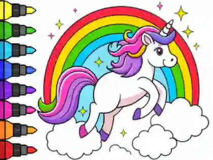 Mchezo Coloring Book: Magical Unicorn online