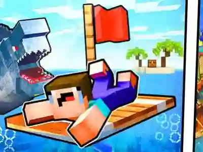 Mchezo Noob Raft: Ocean Survival online