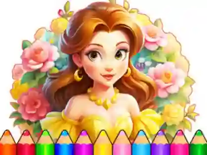 Mchezo Coloring Book: Flower Dress Up online