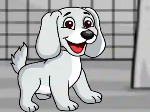 Mchezo Rescue the White Puppy from Cage online