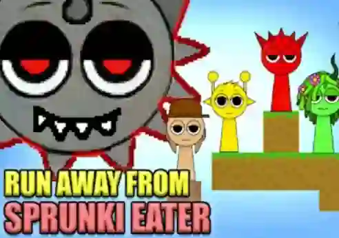 Mchezo Run Away From Sprunki Eater online