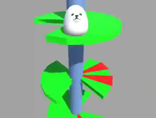 Mchezo Eggdog Helix Jumper online