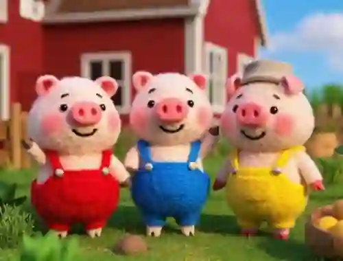 Mchezo Find The Differences: The 3 Little Pigs online