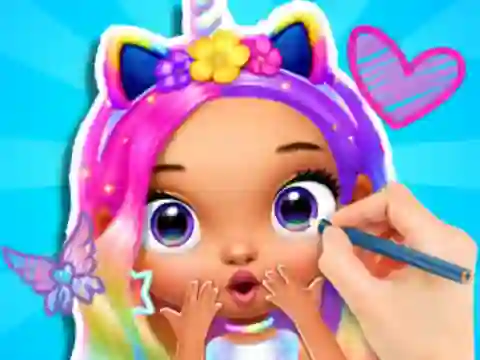 Mchezo Coloring Book: Fashion Barbie Princess online