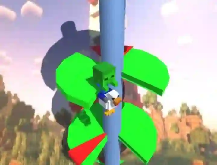 Mchezo Chicken Jockey Helix Jump online