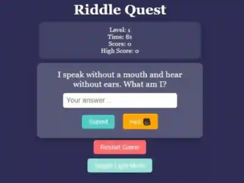 Mchezo Riddle Quest Brain Teaser online