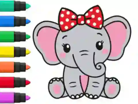 Mchezo Coloring Book: Elephant online