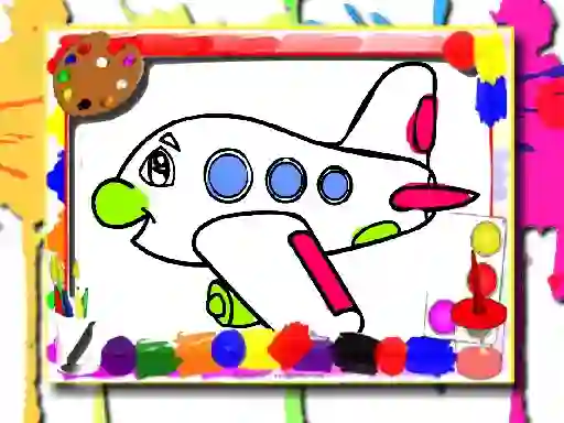 Mchezo Airplane Coloring Book online