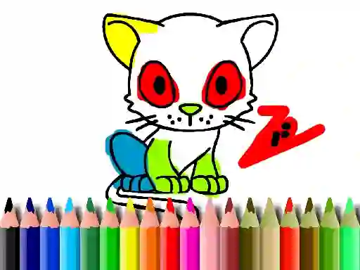 Mchezo Back To School: Cat Coloring online