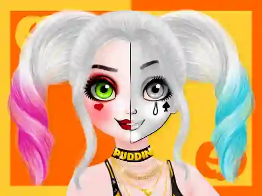 Mchezo Princess Halloween Makeup Halffaces Tutorial online