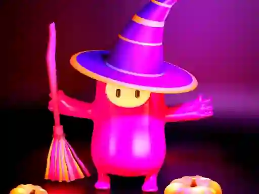 Mchezo Fall Guys Halloween Puzzle online