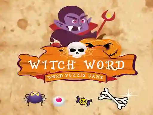 Mchezo Witch Word Halloween Puzzel Game online