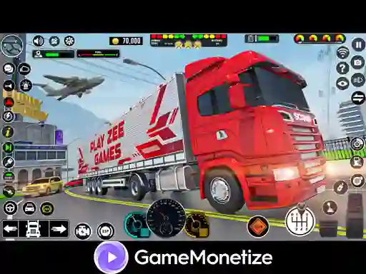 Mchezo Crazy car transport truck online
