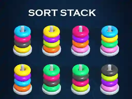 Mchezo Sort Stack color Hoop Game online