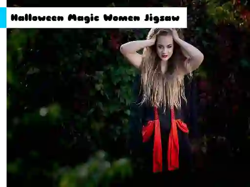 Mchezo Halloween Magic Women Jigsaw online