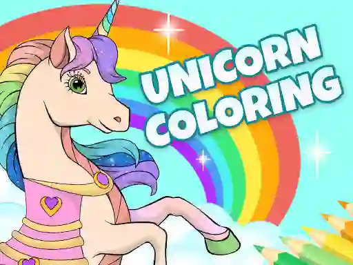 Mchezo Unicorn Dress Up Coloring Book online