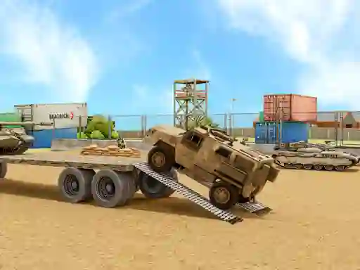 Mchezo Us Army Car Games Truck Driving online