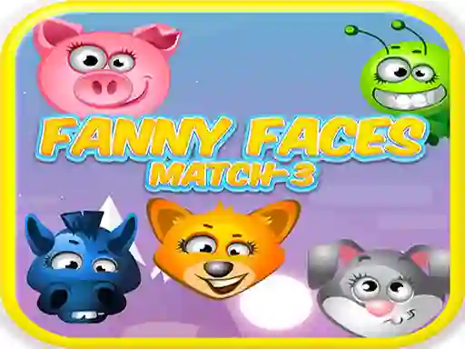 Mchezo Funny Faces Match-3 online