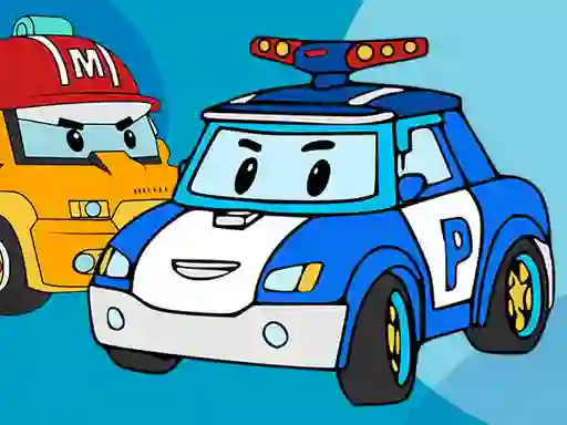 Mchezo Robocar Coloring Book online