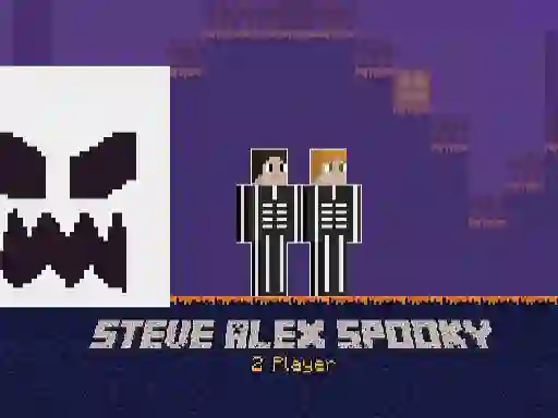 Mchezo Steve Alex Spooky 2 Player online