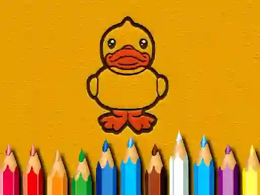 Mchezo Back To School: Ducks Coloring Book online