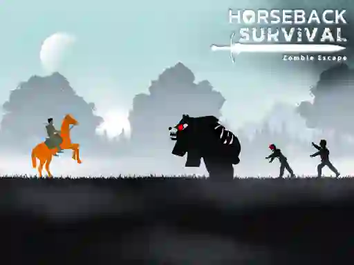 Mchezo Horseback Survival Zombies Escape online