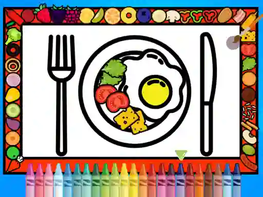 Mchezo Color and Decorate Dinner Plate online